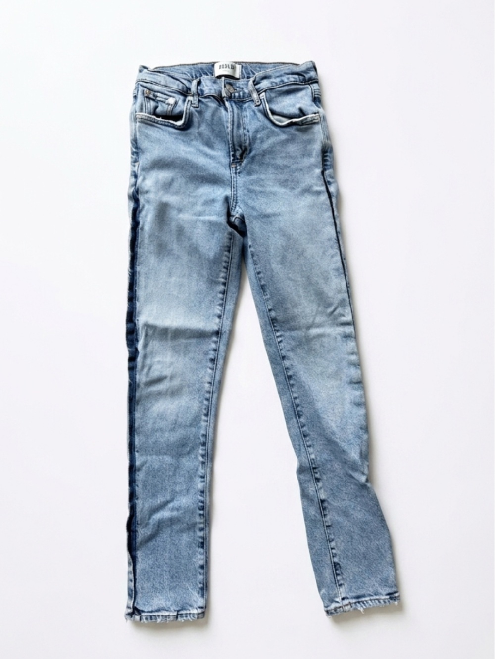 AGOLDE Swerve Toni Mid Rise Light Blue Wash Jeans